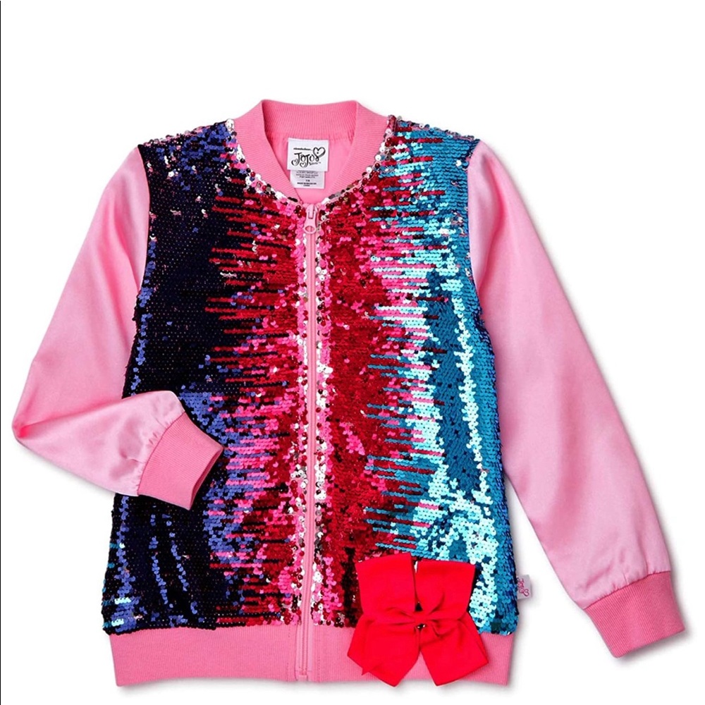 NWOT Jojo Siwa Flip Sequin Bomber Jacket